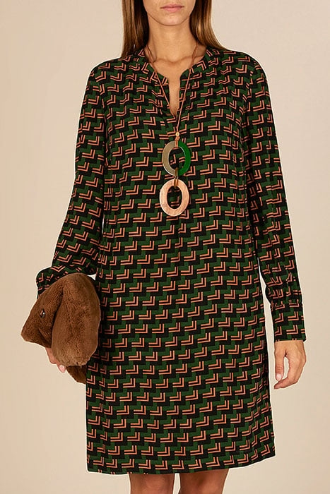 DRESS WITH BIG CUFFS GREEN 2