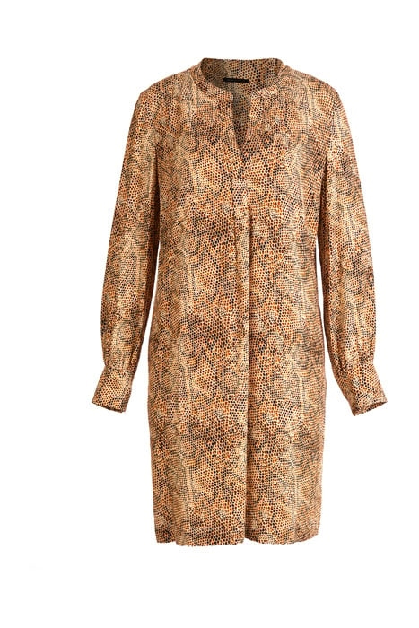 DRESS WITH BIG CUFFS BROWN 1