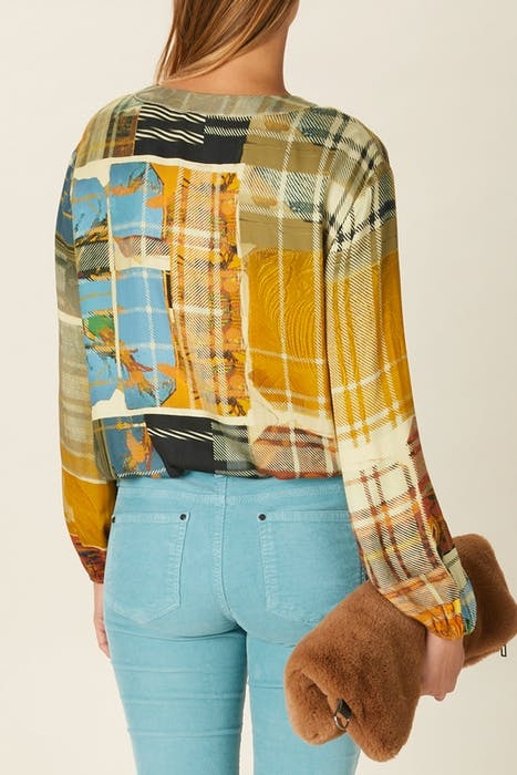 LOOSE V-NECK SHIRT MULTI W90191 3