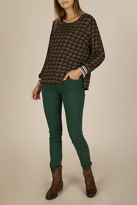PATTERNED POPOVER SHIRT GREEN W90170 6