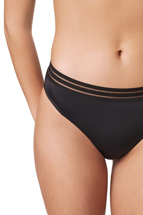 MESH STRIPE BIKINI BRIEFS BLACK 3