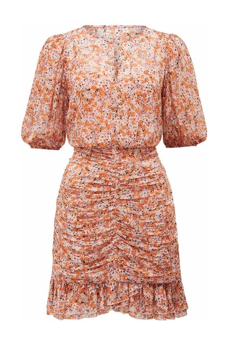 KYLIE RUCHED MINI DRESS PACKED FLORAL DITSY 6