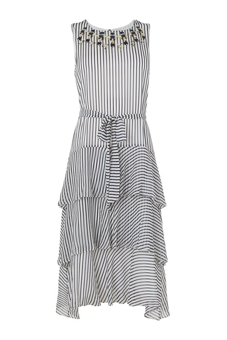 NESTA MIDI DRESS BLUE/CREAM 1