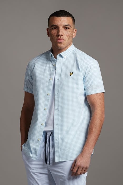 SS GINGHAM SHIRT DECK BLUE/ WHITE 1