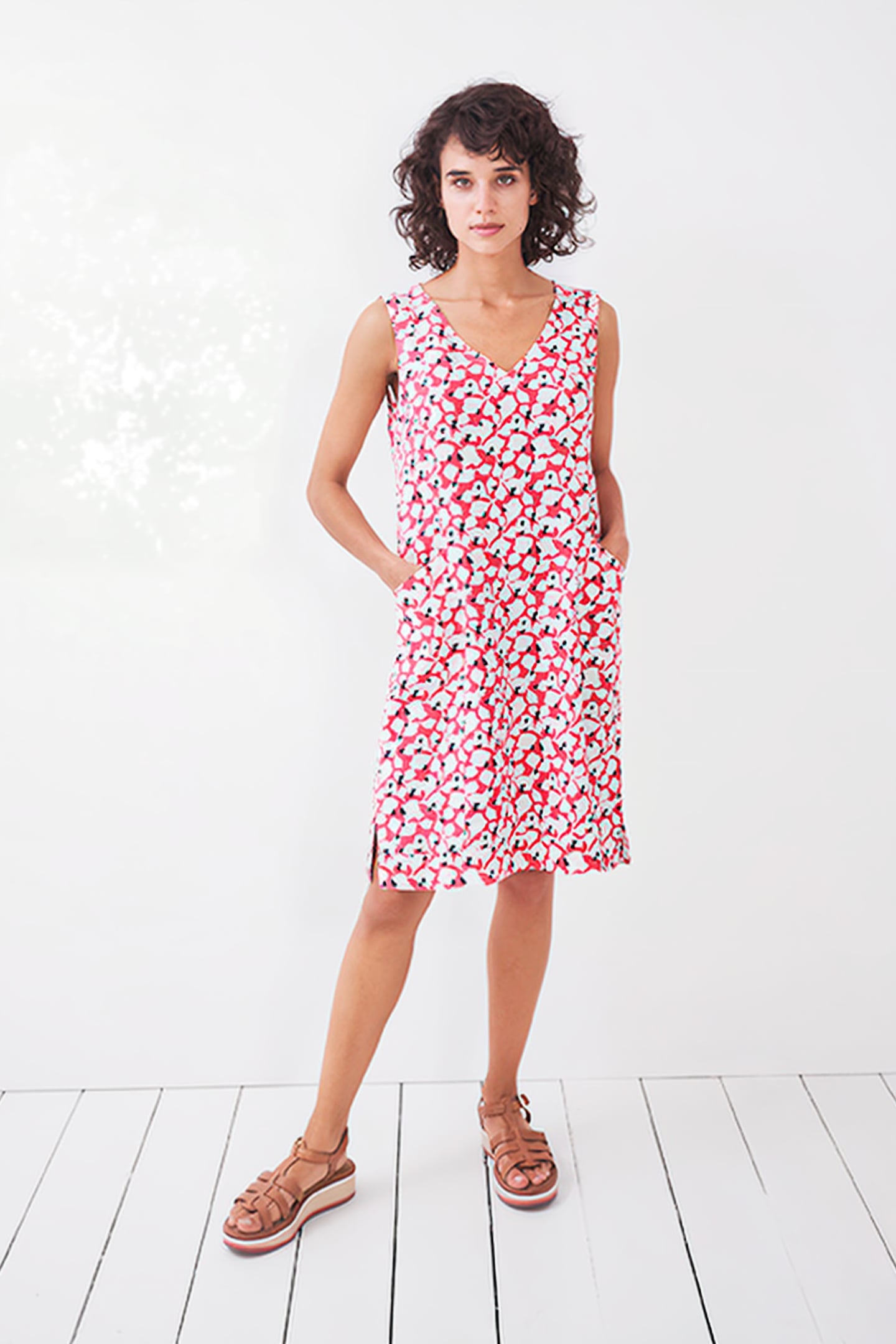 ELLINOR LINEN DRESS PINK 3