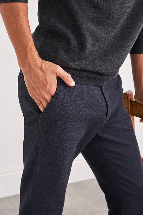 CHUKAR HERRINGBONE TROUSERS DARK NAVY 5