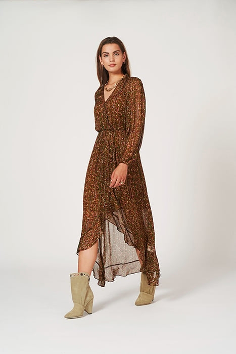 FLIRTY PRINT LONG DRESS MULTICOLOUR 1