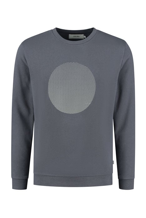 MEN SWEATER GRADIENT DOT DUSTY ANTHRACITE GREY 1