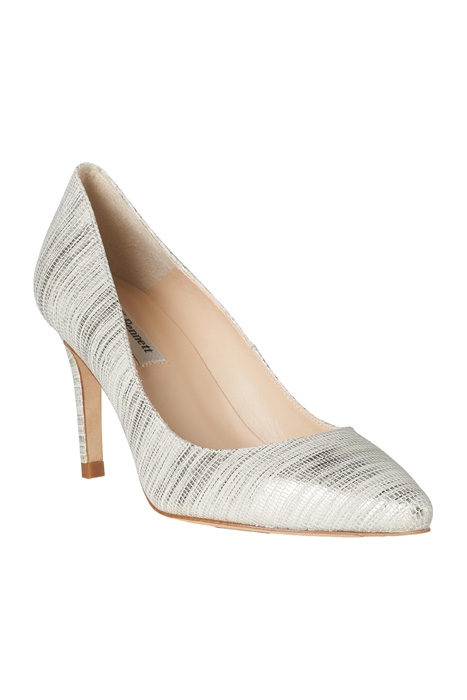 FLORET COURT HEEL CRE-METALLIC CREAM 2