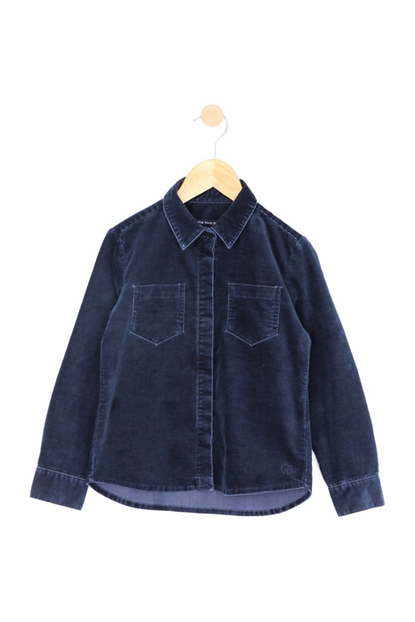 VELOURS SHIRT WITH CHESTPOCKET BLUE 2