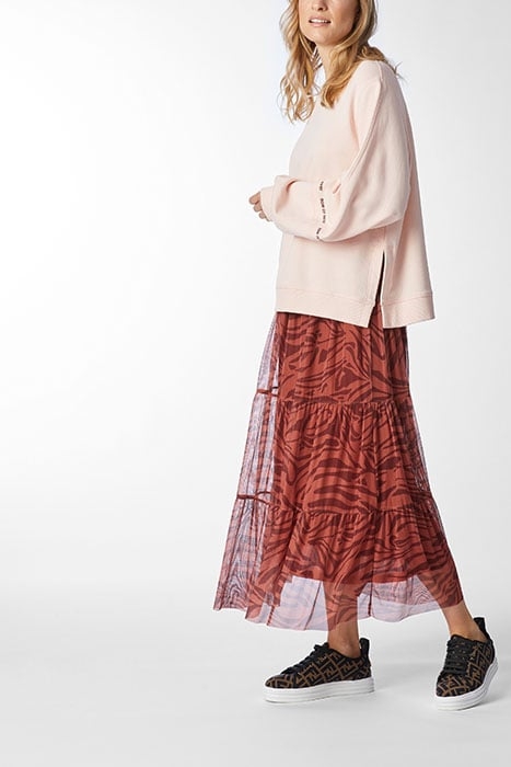 SKIRT PRINTED MESH GINGER SPICE 2