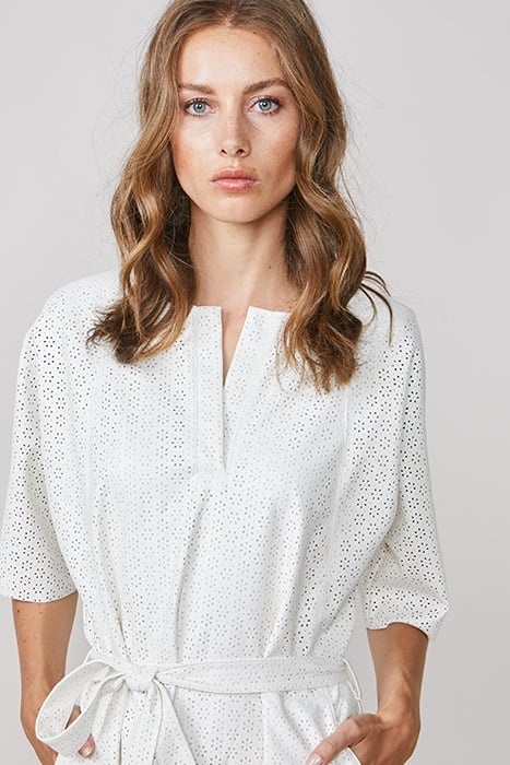 DRESS LASERCUT FAUX LEATHER IVORY 5