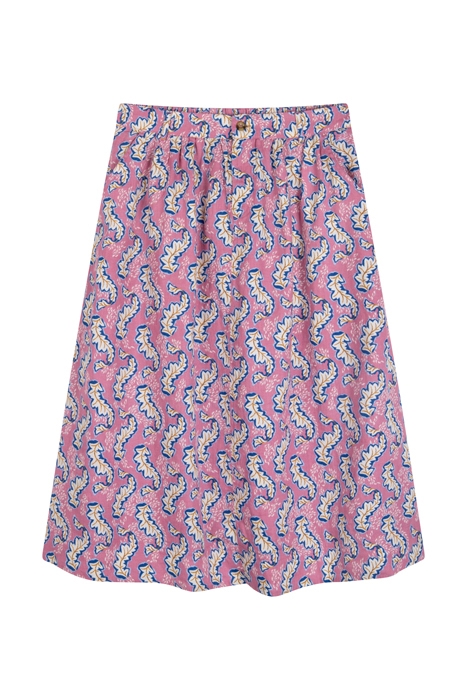 MIA LINEN MIDI SKIRT PINK 1