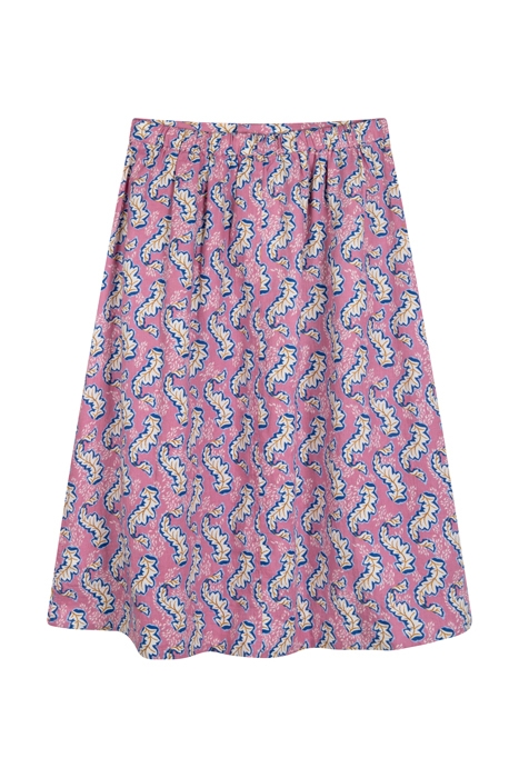 MIA LINEN MIDI SKIRT PINK 2