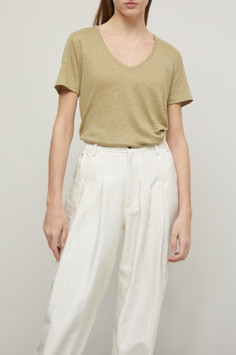 V-NECK TOPS GREEN BARK 1