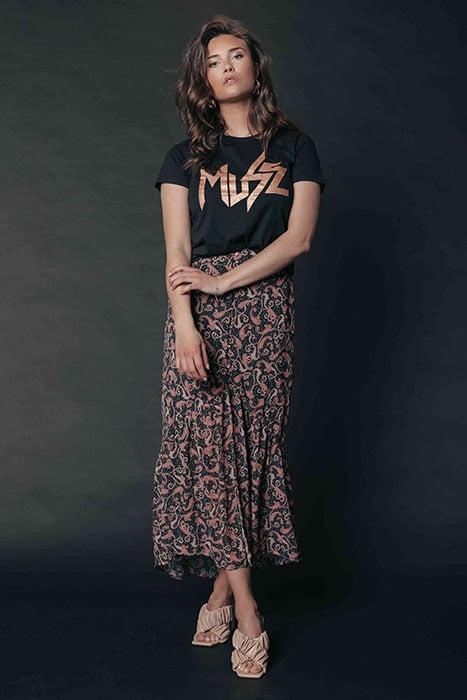 RIVE PAISLEY STAR SKIRT BURNED ORANGE 1