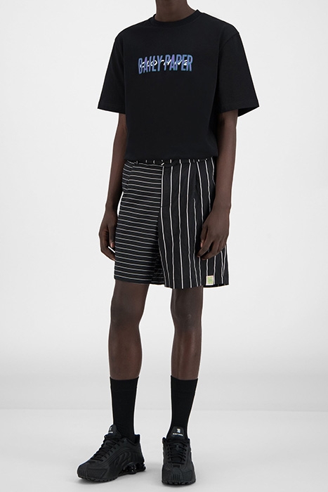 BLACK STRIPED HORI SHORTS 2