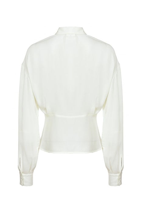 SINCERO CAMICIA CREPE DE CHINE WHITE + WHITE 2
