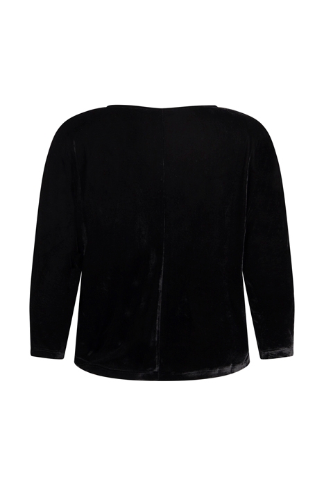 T-SHIRT LONG SLEEVES ON VELVET JERSEY SOLID NIGHT SKY 2