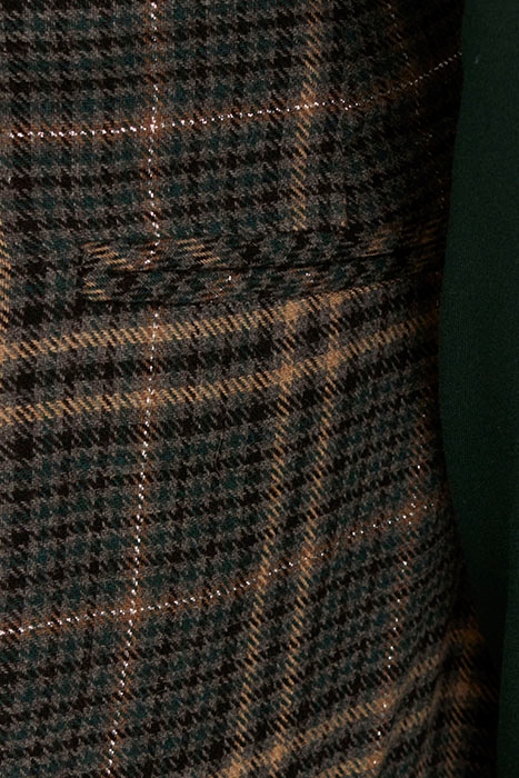 WIDE CHECKERED PANTS GREEN 6