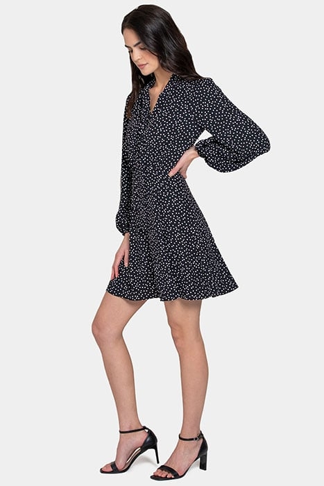 LIZZIE PUSSYBOW SKATER DRESS CLUSTERED BLACK SPOT CLUSTERED 2