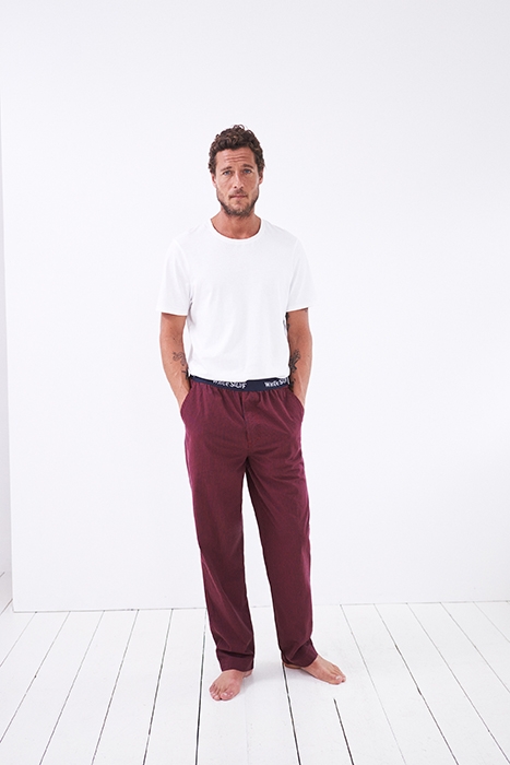 BARDON CHECK POPLIN PJ BOTTOM ORANGE MULTI 3