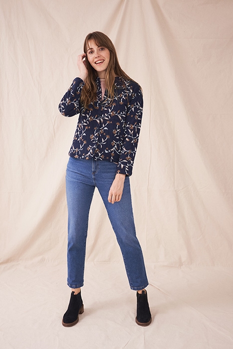 HARPER QUILTED JERSEY JACKET NAVY MULTI 2