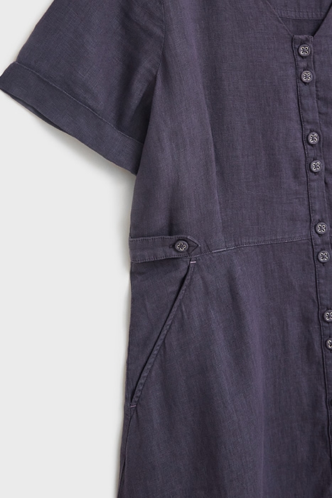 IVY LINEN MINI DRESS PURPLE 5