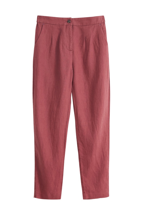 MADDIE LINEN TROUSER MID PLUM 1