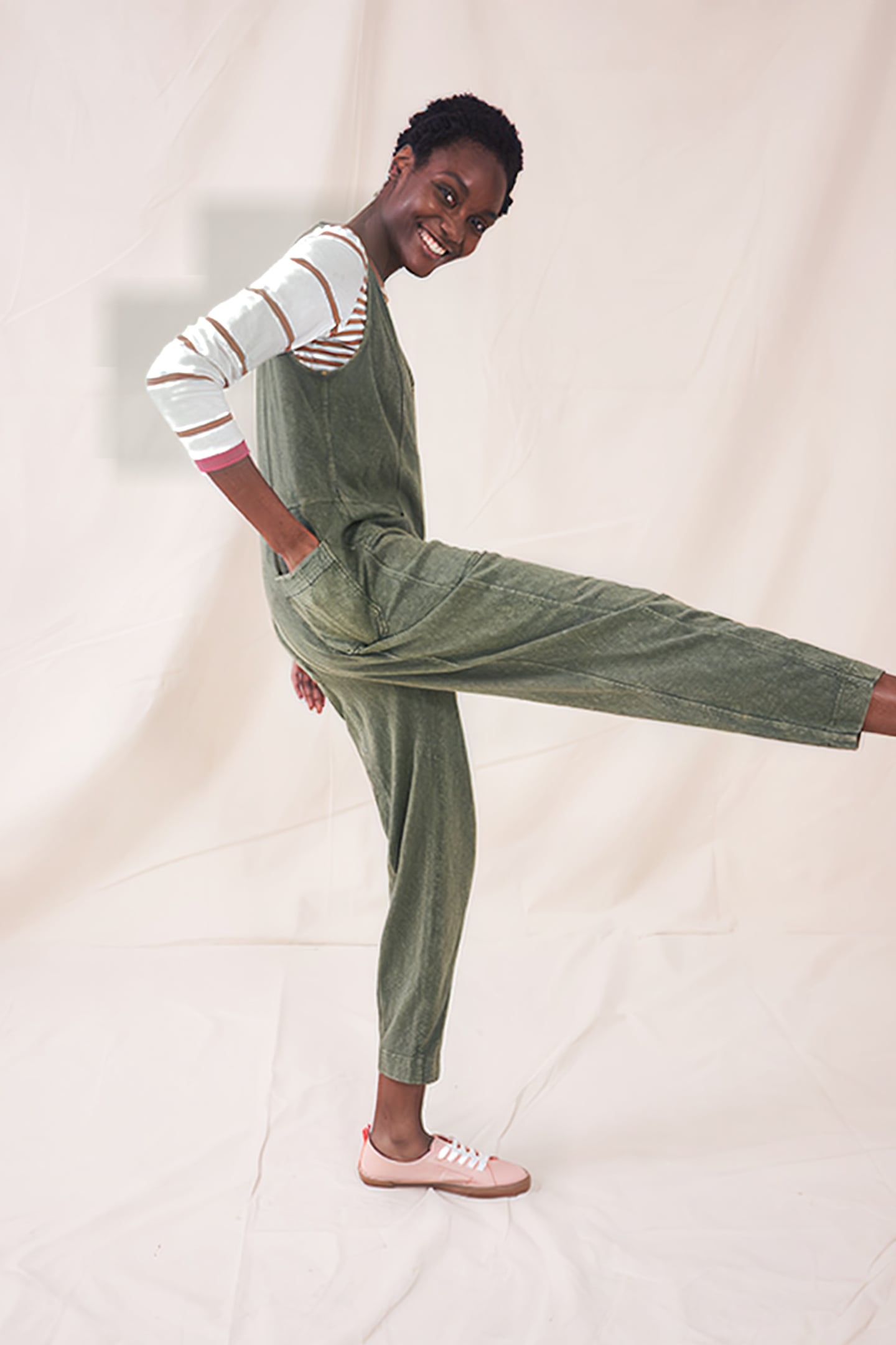 ISLA JERSEY JUMPSUIT KHAKI GREEN 3