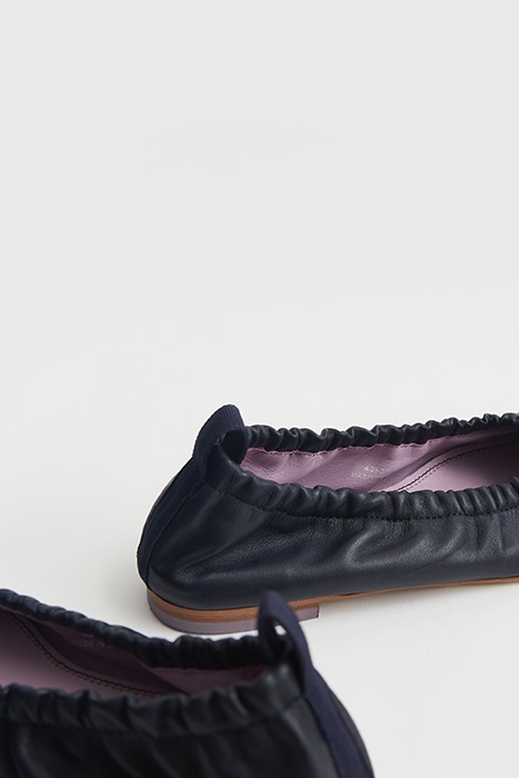 POPPY RUCHED BALLERINA DARK NAVY 4