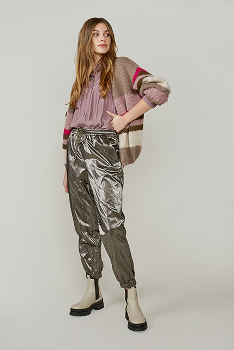 TROUSERS COATED FABRIC 7 - BROWNS 2