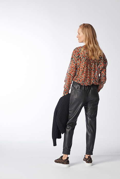 BLOUSE V NECK PRINTED BLACK 3