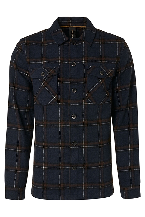 OVERSHIRT BUTTON CLOSURE CHECK WITH WOOL NIGHT 1