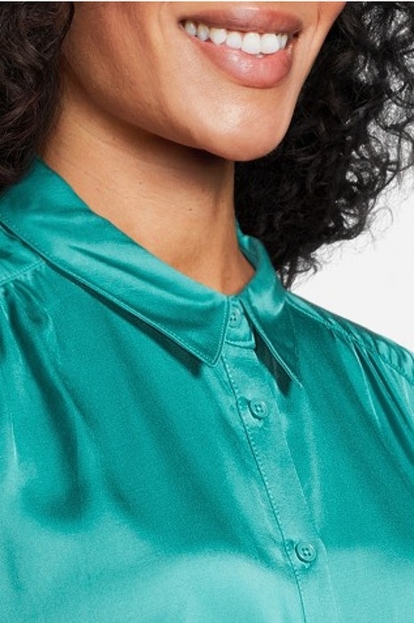 BLOUSE WOVEN LONG SLEEVES 82001234 DARK TURQUOISE 5