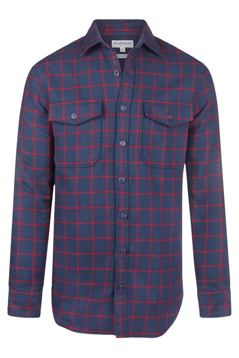 CHECK OVERSHIRT BLACK IRIS (NAVY) 3