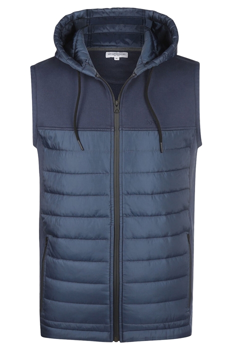 ZIP THRU VEST NYLON COMBI BLACK IRIS (NAVY) 3