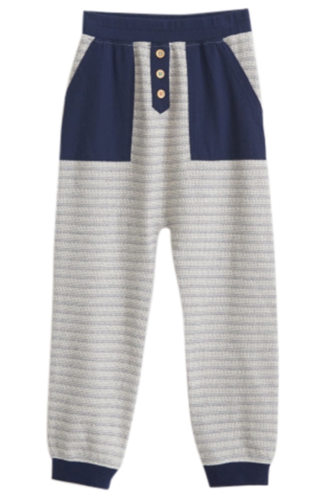 MARINE STRIPE JOGGER NAVY MULTI 1
