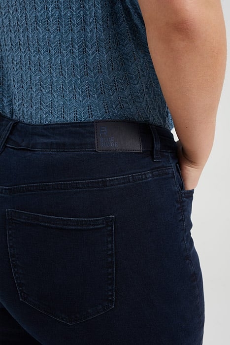 DAMES HIGH RISE SKINNY JEANS MET STRETCH - CURVE DARK BLUE 5