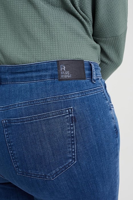 DAMES HIGH RISE SKINNY JEANS MET STRETCH - CURVE DARK BLUE 6