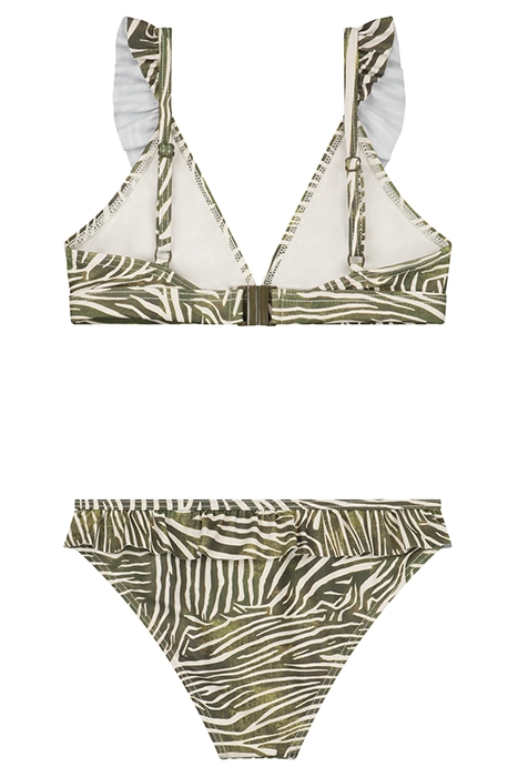 GIRLS BELLA BIKINI SET ZANZIBAR ZEBRA PALMTREE GREEN 2
