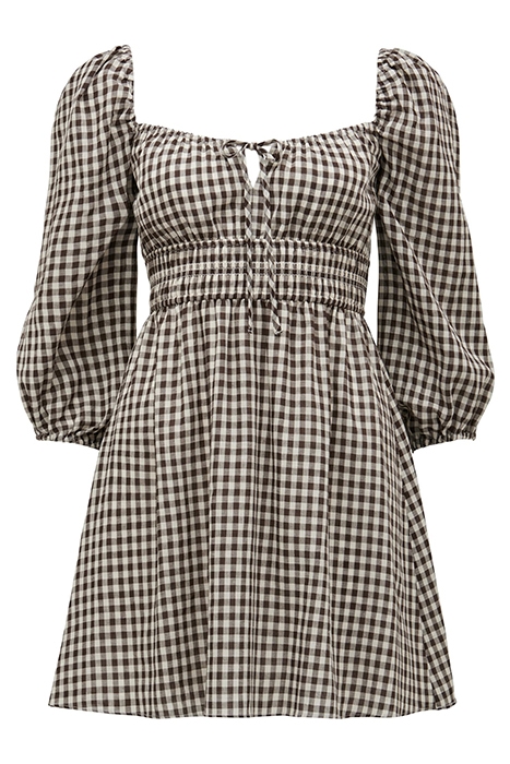 JOSIE PUFF SLEEVE MINI DRESS CHECK 6