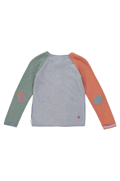 CLARA COLOURBLOCK CARDIGAN BLUE MULTI 2