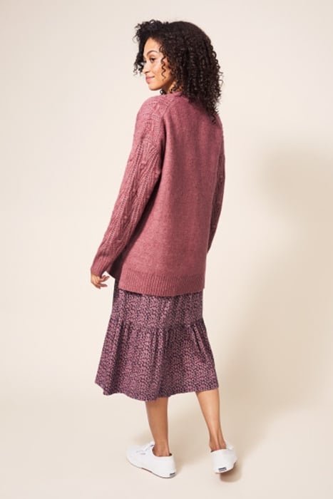 BELONGING STITCH CARDI PINK 3