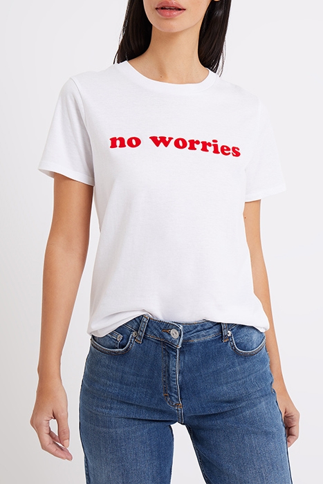 NO WORRIES TEE WHITE 2