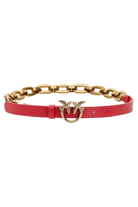 LOVE DAY MACRO CHAIN BELT H2 V RED-ANTIQUE GOLD 1