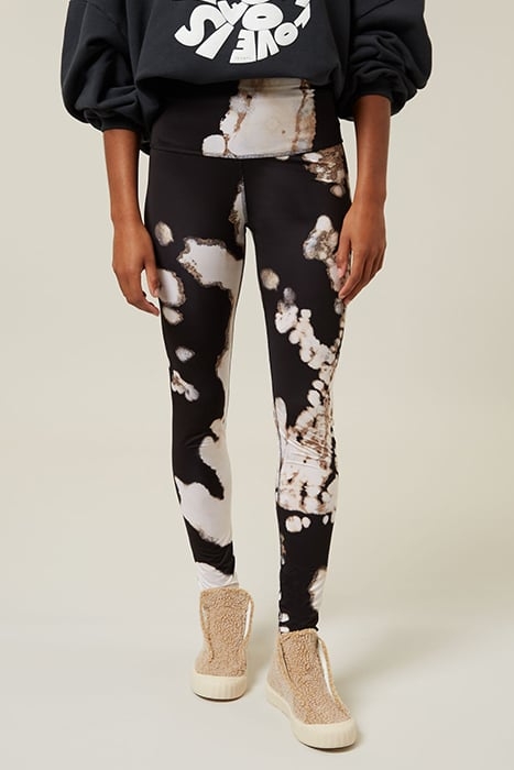 YOGA LEGGINGS BLEACH DYE ALMOST BLACK 2