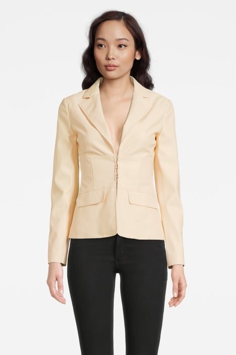 GRASSANO GIACCA SIMILPELLE LIGHT BEIGE 1