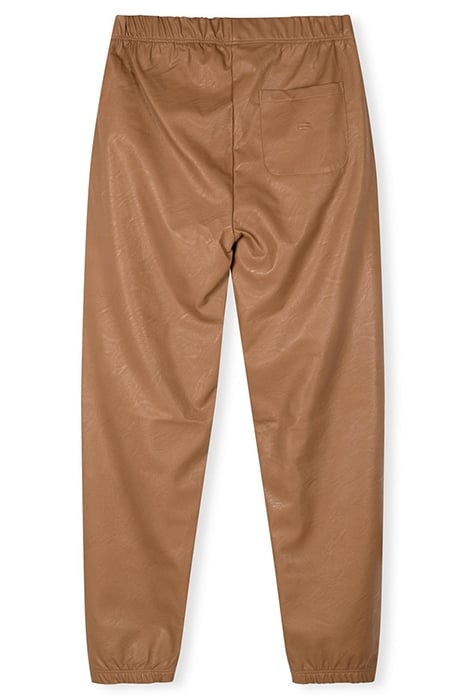 VEGAN LEATHER JOGGER DARK LATTE 4
