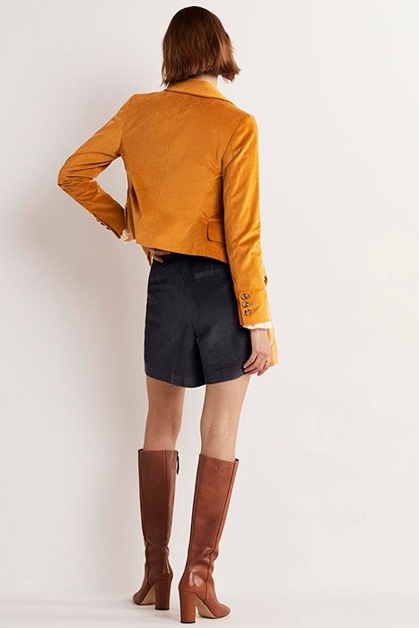 DOUBLE BREASTED CORD BLAZER BRN 2